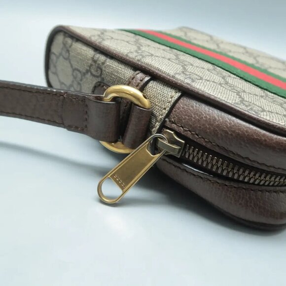 100% Authentic GUCCI  Ophidia Brown Canvas Crossbody Bag 922-12524 - Picture 6 of 12